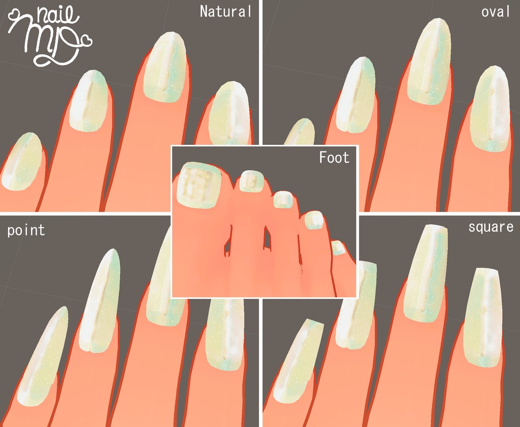 元カノが使ってたあのキラキラネイル/くろなつ専用【MDollnail対応商品】