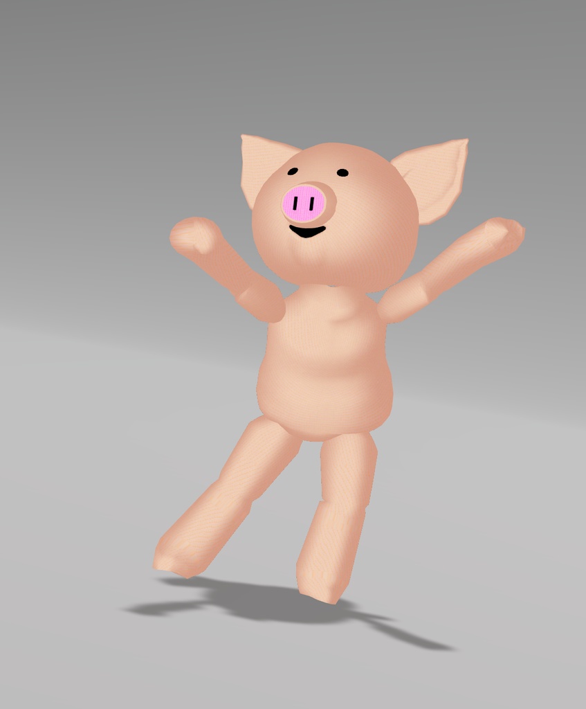 ねほりはほり聞かれちゃうタイプのブタのアバター【3Dモデル】