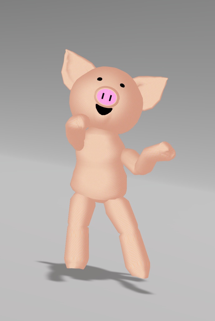 ねほりはほり聞かれちゃうタイプのブタのアバター【3Dモデル】