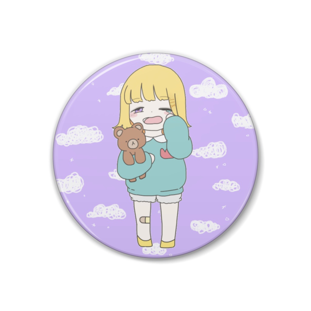 ねむねむ缶バッチ もくもくver