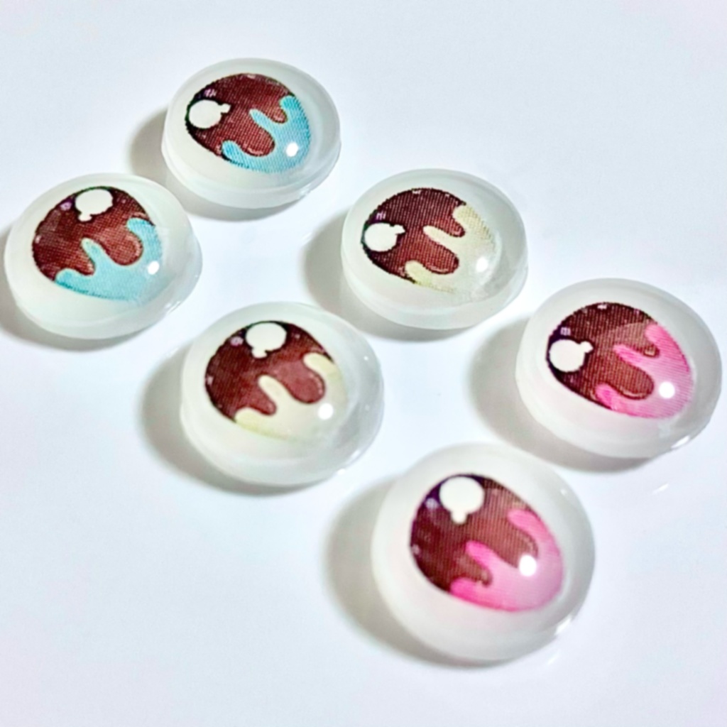 チョコがけアイ　カボションアイ　10mm