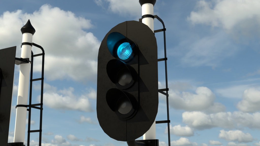 blender 鉄道信号機