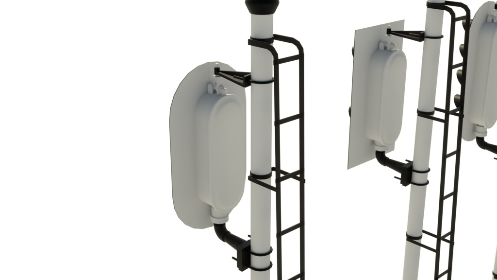 blender 鉄道信号機
