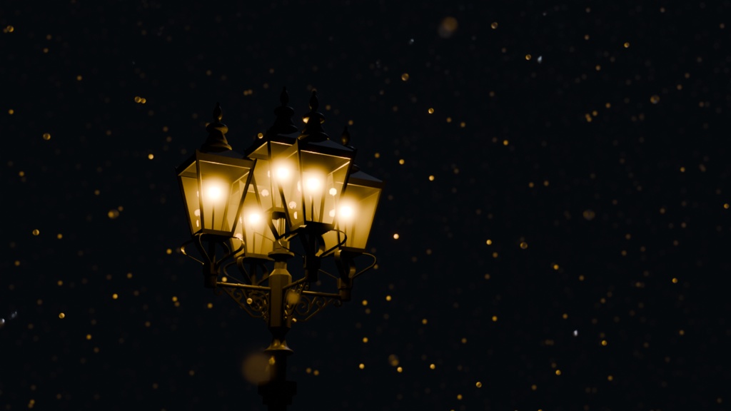 blender　街灯(ガス灯)