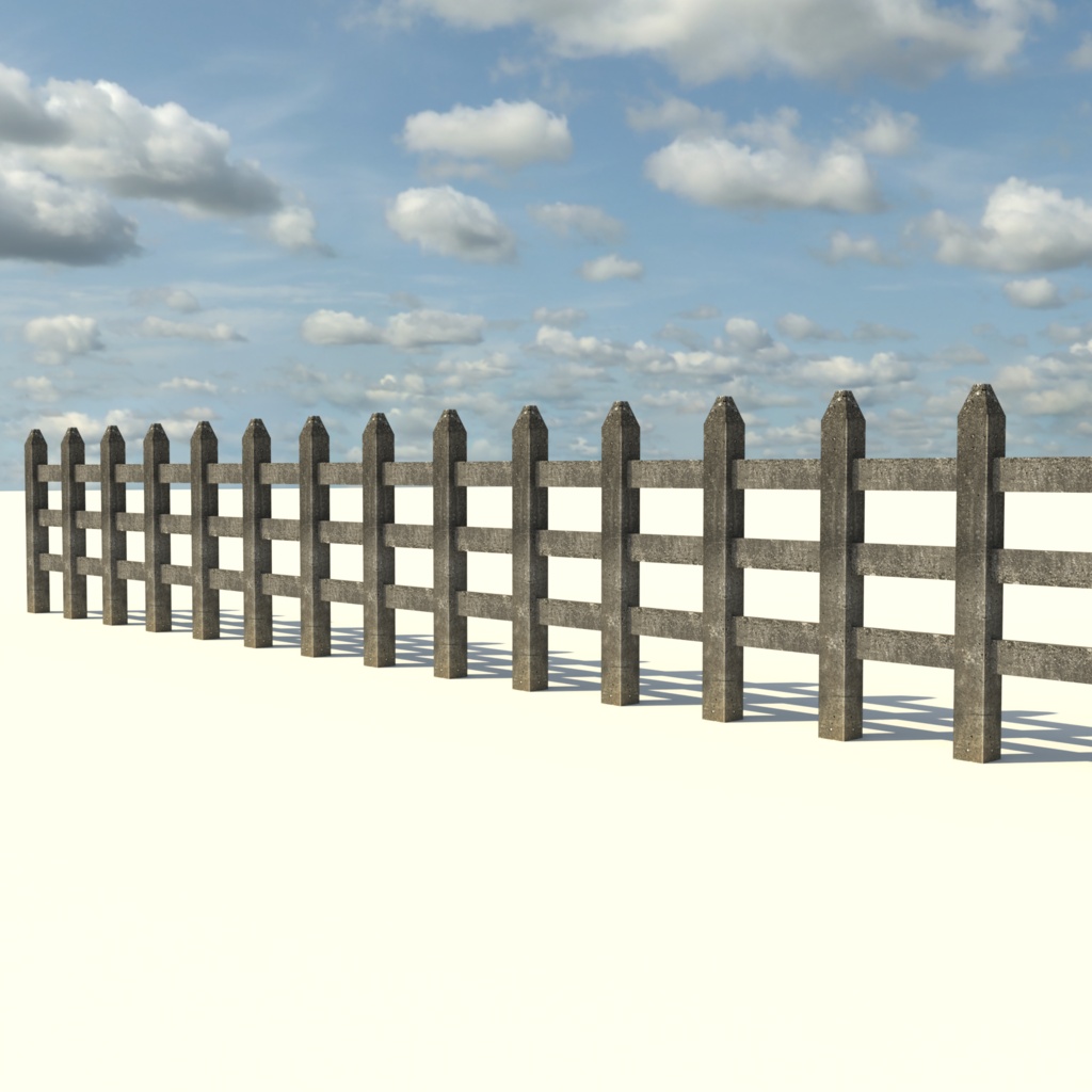 blender　線路柵