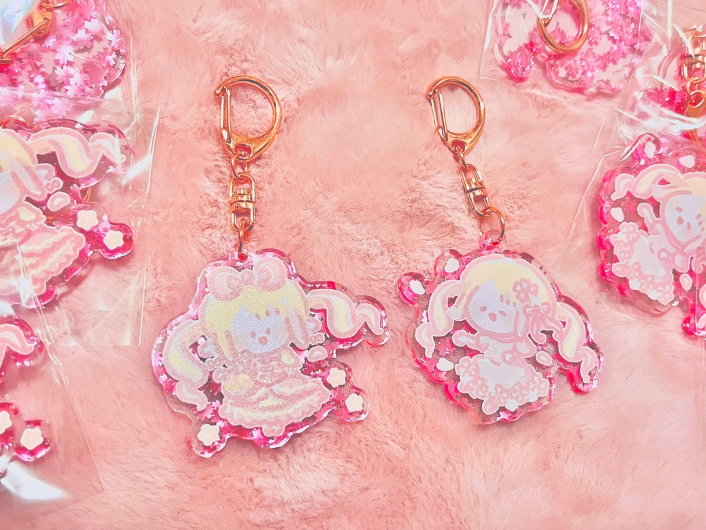 さくらフレークアクリルキーホルダー