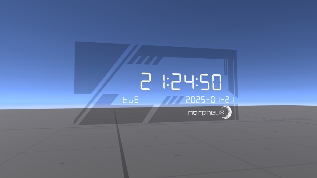 【無料】デジタル時計【UdonSharp】