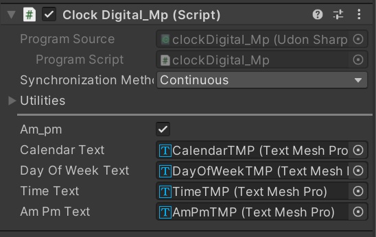 【無料】デジタル時計【UdonSharp】