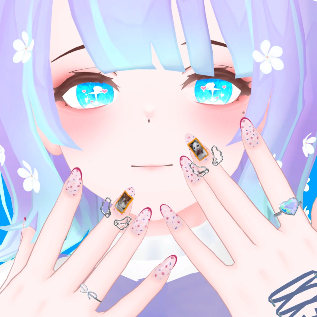 【さくら屋雑貨店】【無料配布】ネコチァンネイルテクスチャ【MDollnail対応】