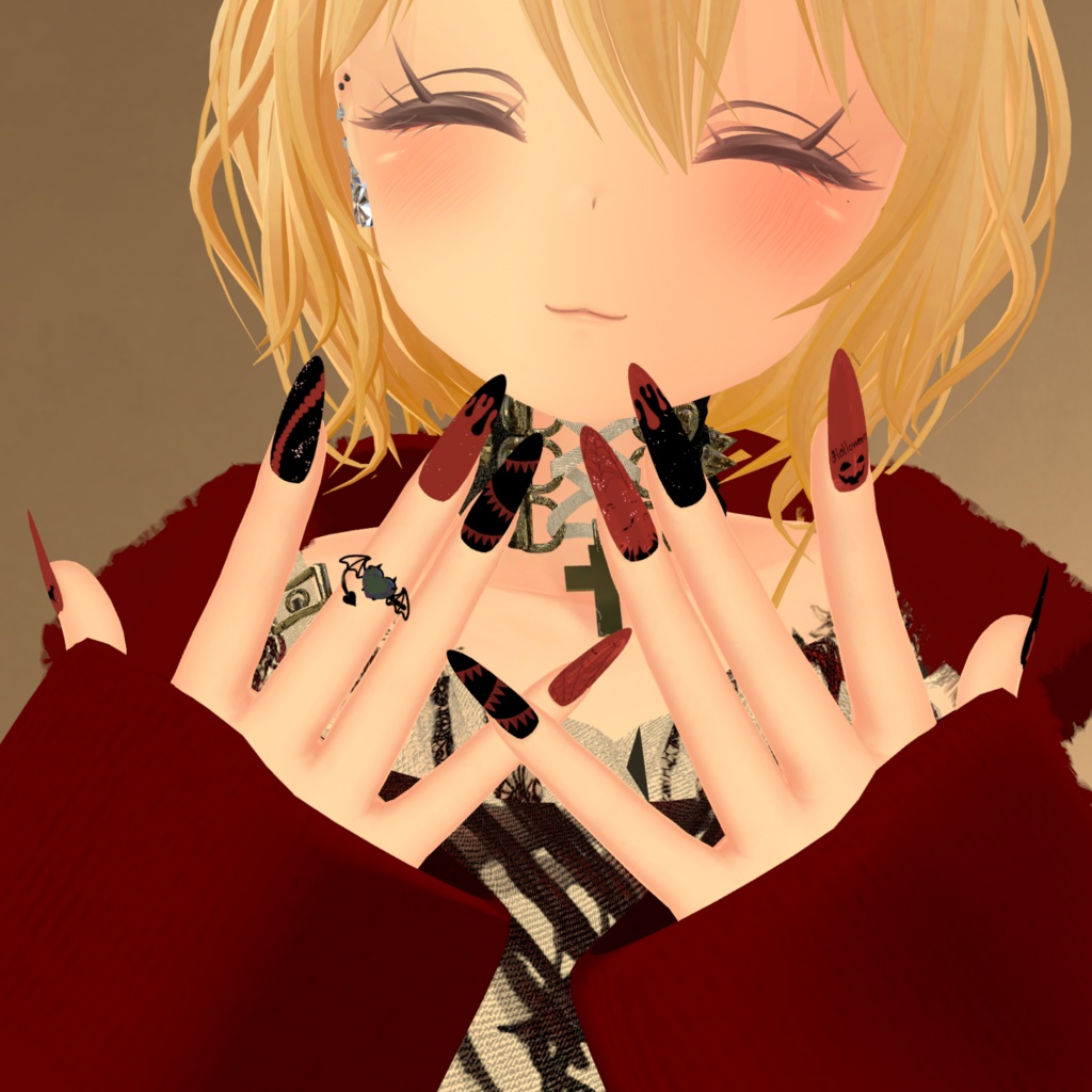 【さくら屋雑貨店】はぴはろVRネイルチップ【MDollnail対応】