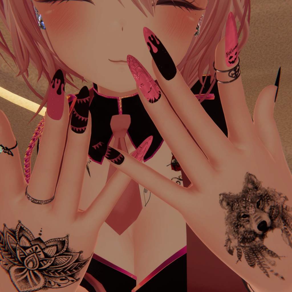 【さくら屋雑貨店】はぴはろVRネイルチップ【MDollnail対応】