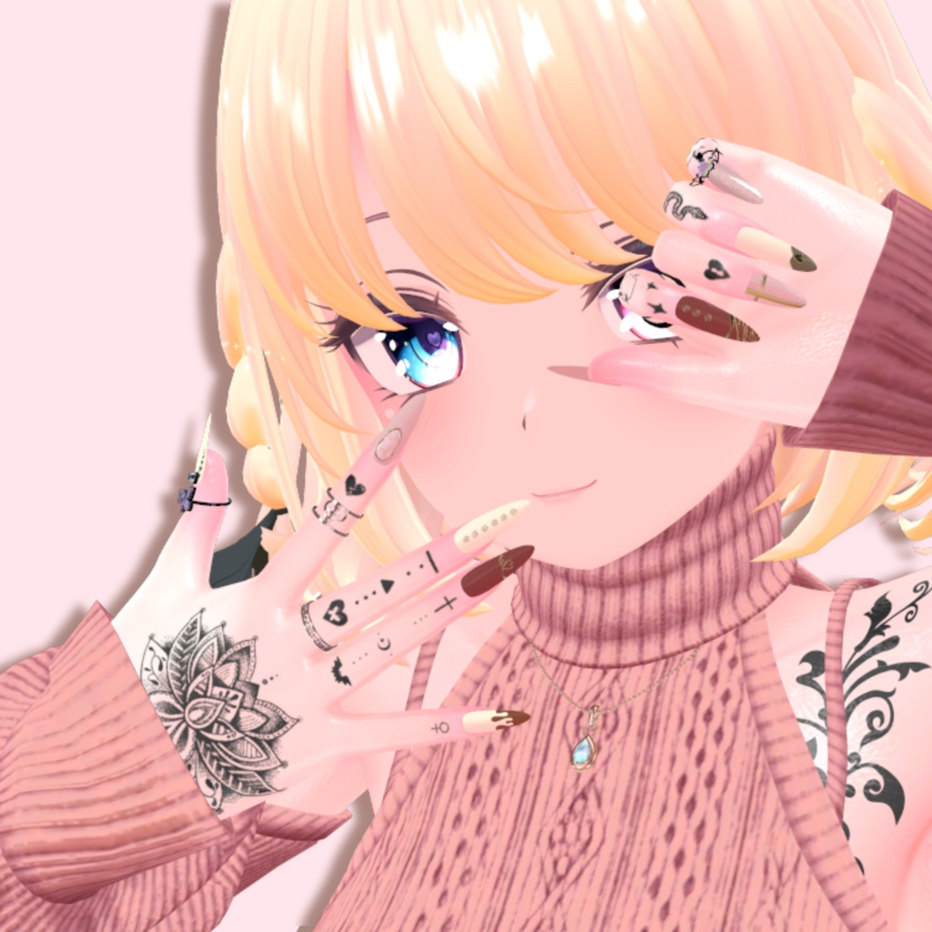 【さくら屋雑貨店】LoveValentine☆VRネイル【MDollnail対応】