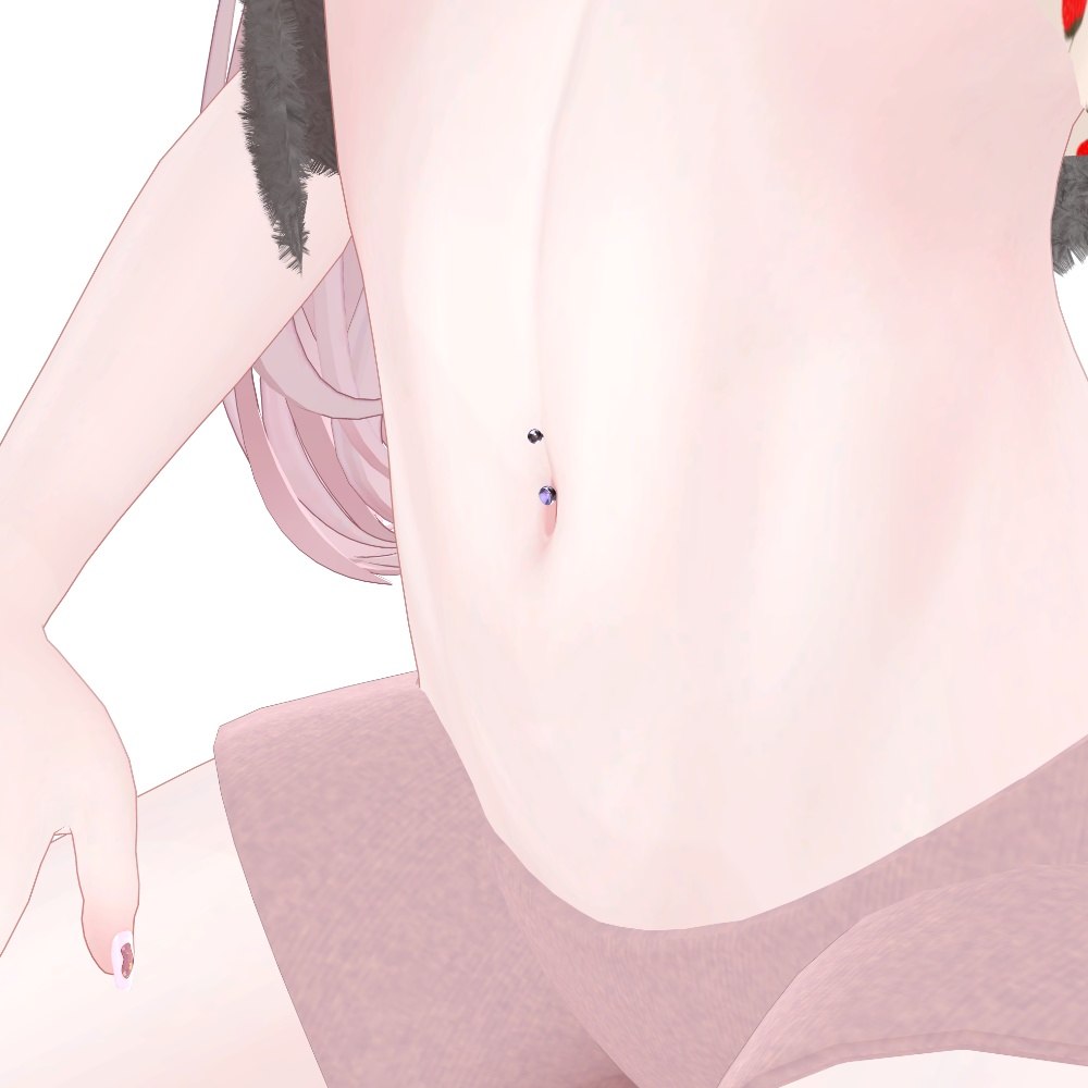 【複数アバター対応】へそピアス【ModularAvatar対応】