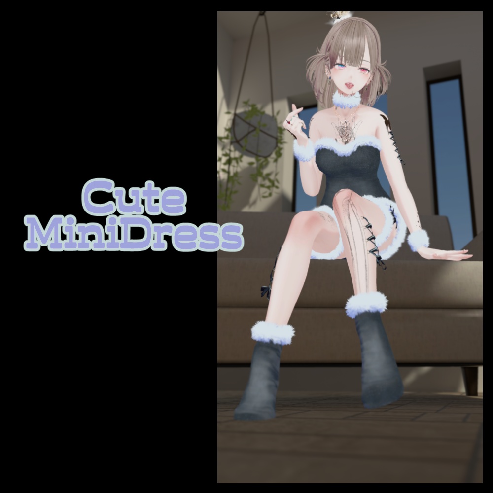 CuteMiniDress&FurPierce【22アバター対応】