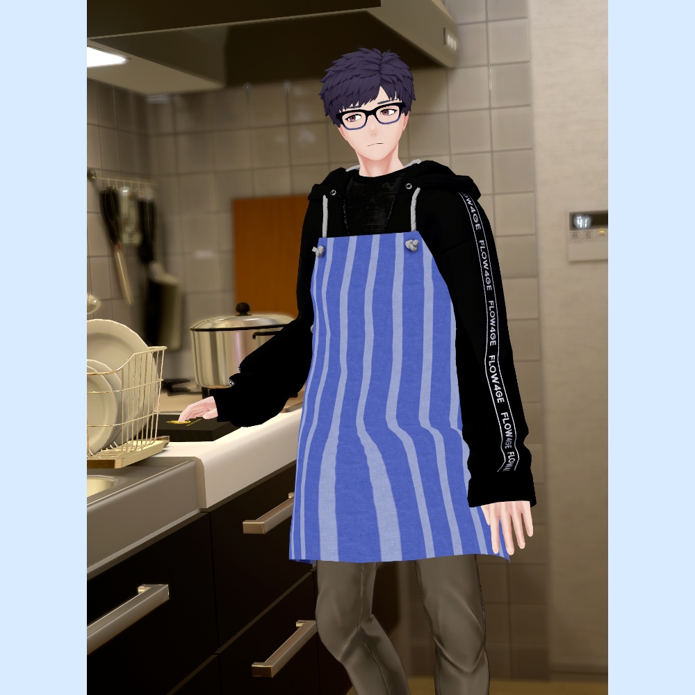 【複数アバター対応】メンズ用エプロン