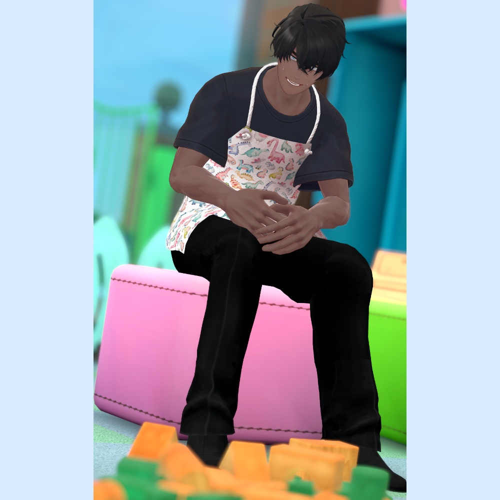 【複数アバター対応】メンズ用エプロン