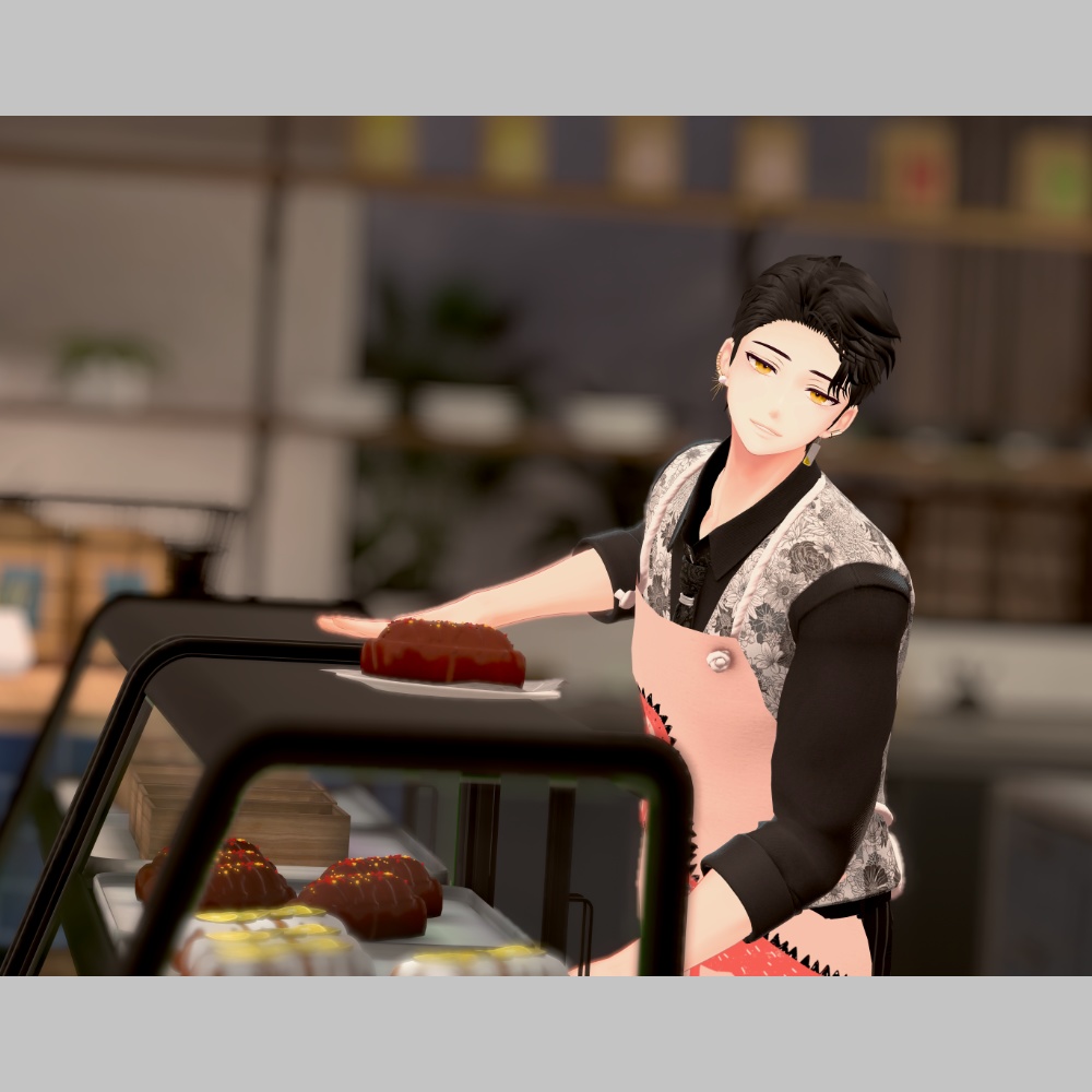 【複数アバター対応】メンズ用エプロン