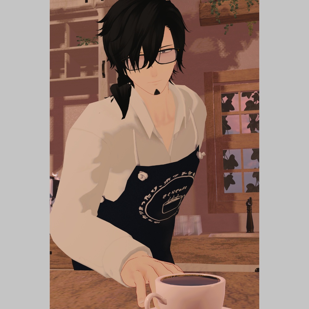 【複数アバター対応】メンズ用エプロン