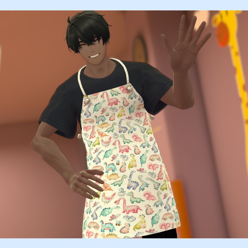 【複数アバター対応】メンズ用エプロン