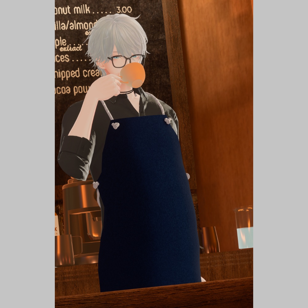 【複数アバター対応】メンズ用エプロン