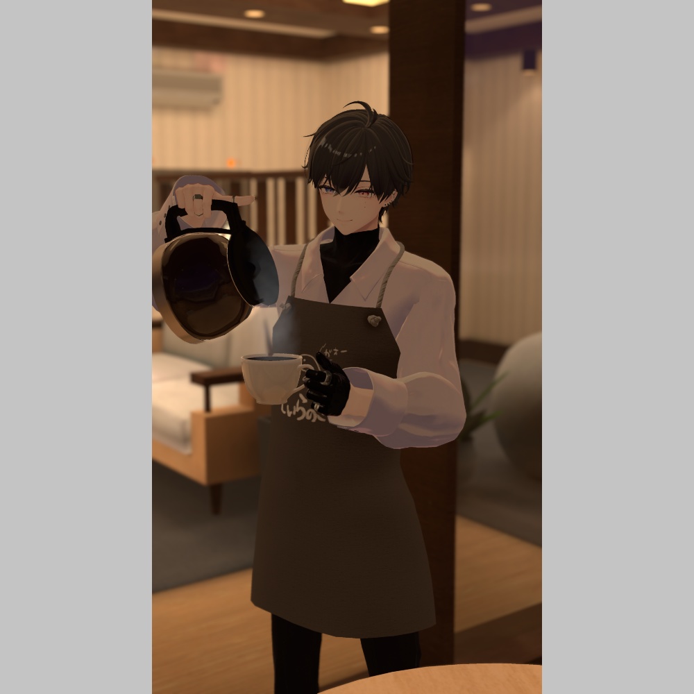 【複数アバター対応】メンズ用エプロン