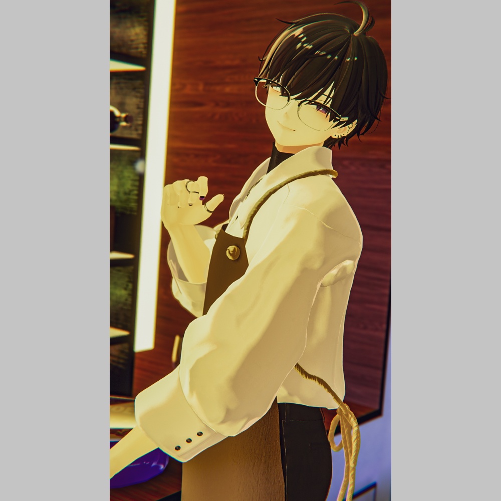 【複数アバター対応】メンズ用エプロン