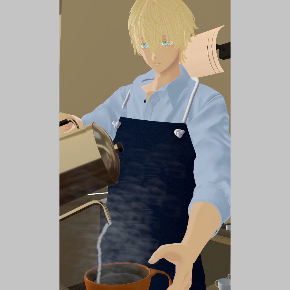 【複数アバター対応】メンズ用エプロン