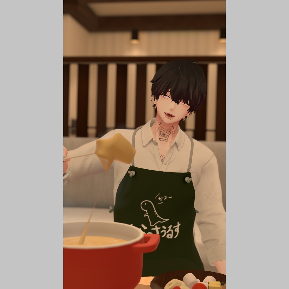 【複数アバター対応】メンズ用エプロン