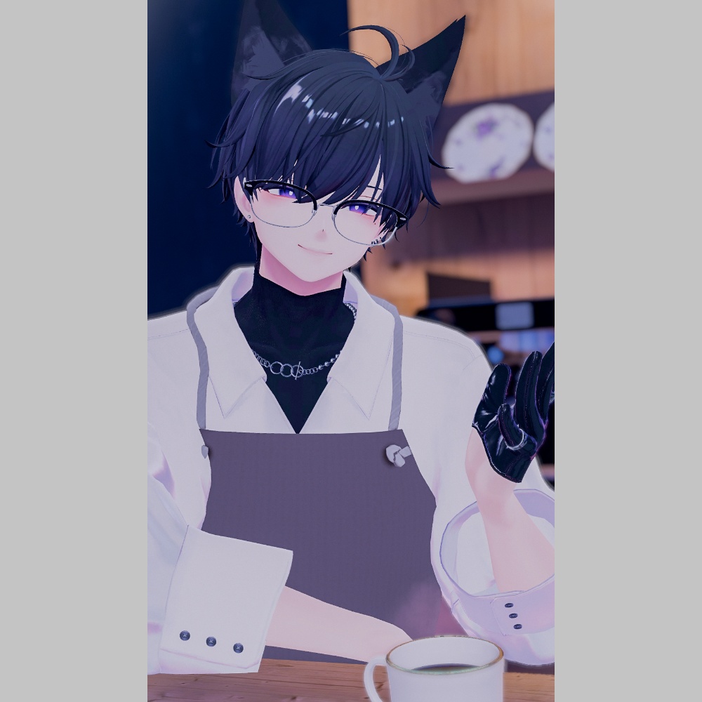 【複数アバター対応】メンズ用エプロン