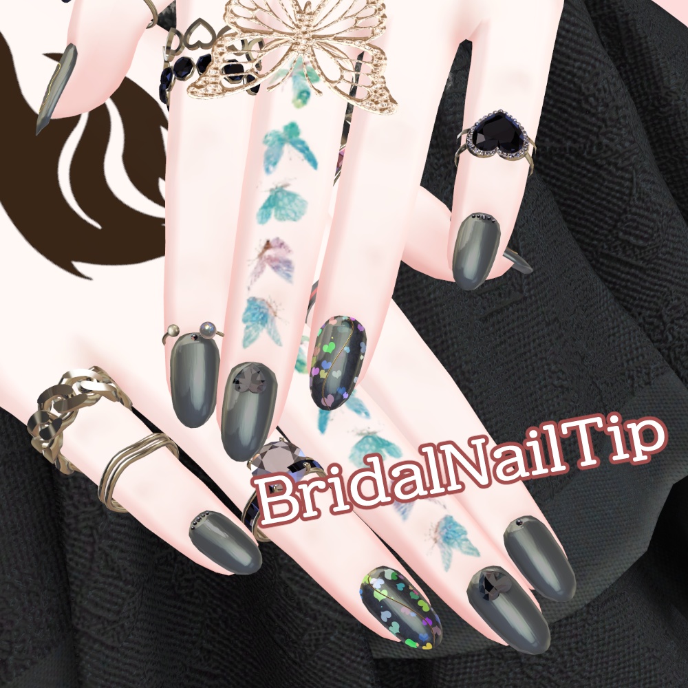 【8アバター対応】BridalNailTip【MA対応】