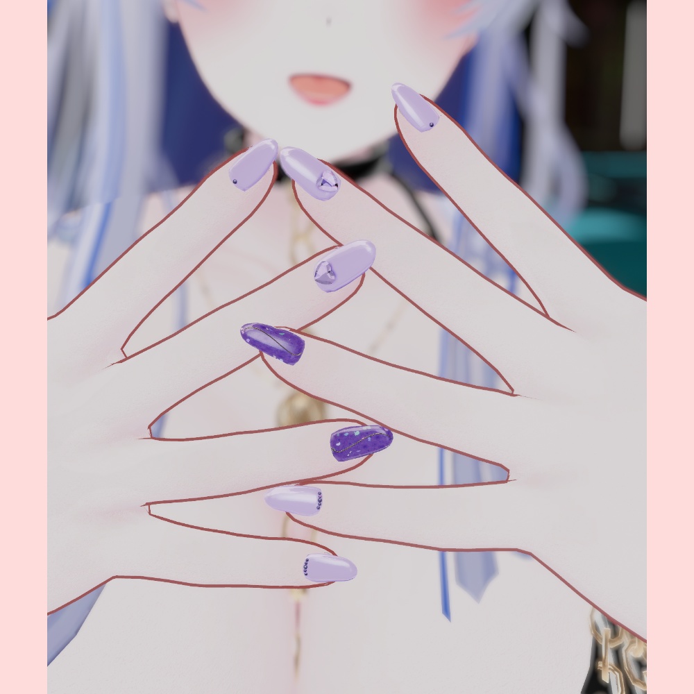 【8アバター対応】BridalNailTip【MA対応】