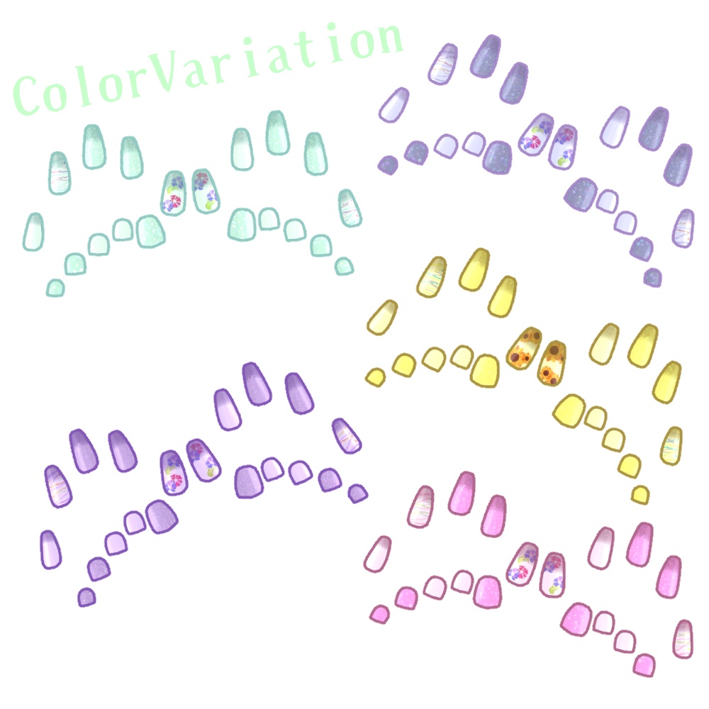 【RunyaSpecialEdition】ゆるっとルームウェア【ネイル2種+へそピ】