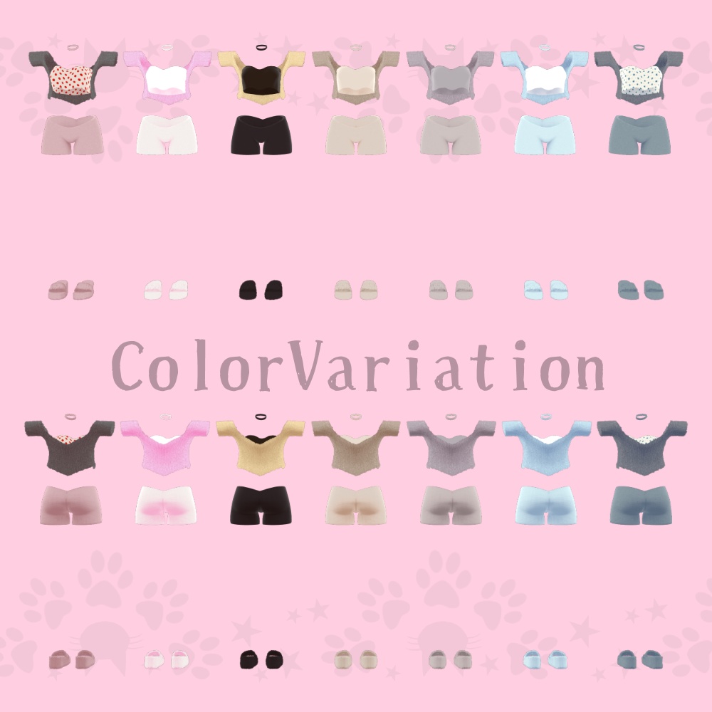 【RunyaSpecialEdition】ゆるっとルームウェア【ネイル2種+へそピ】