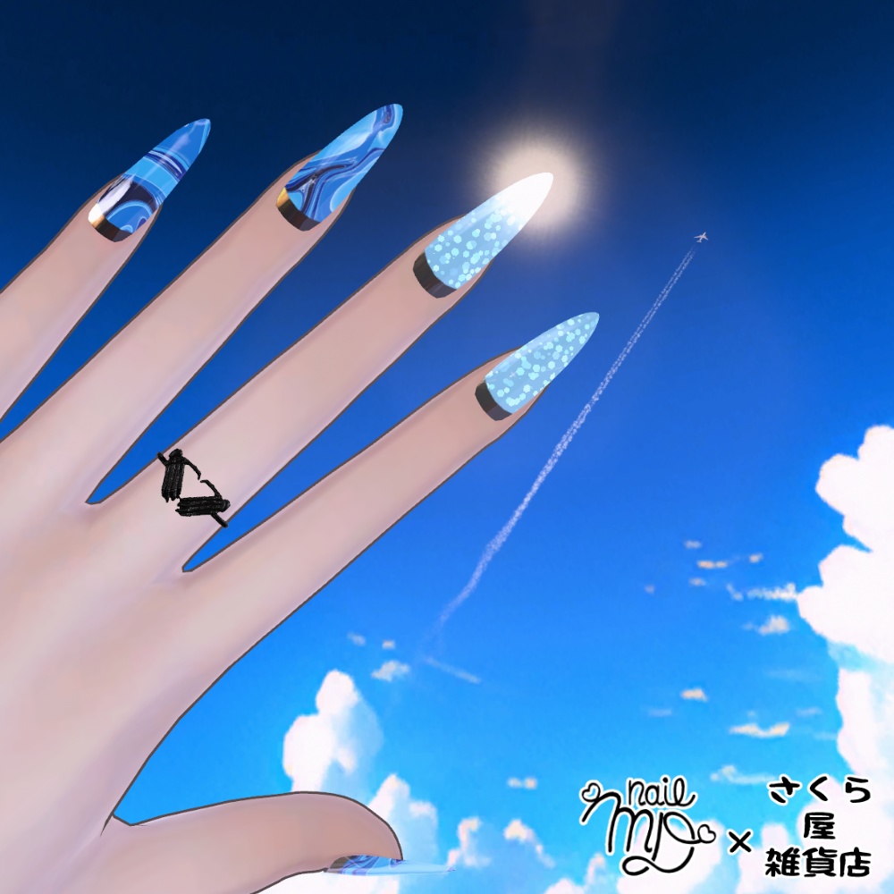 【MDollnail対応】根本フレンチネイル❤【MaterialOnly】