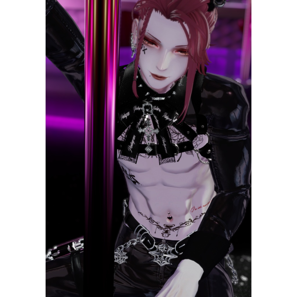 【複数アバター対応】HeartNavelPierce