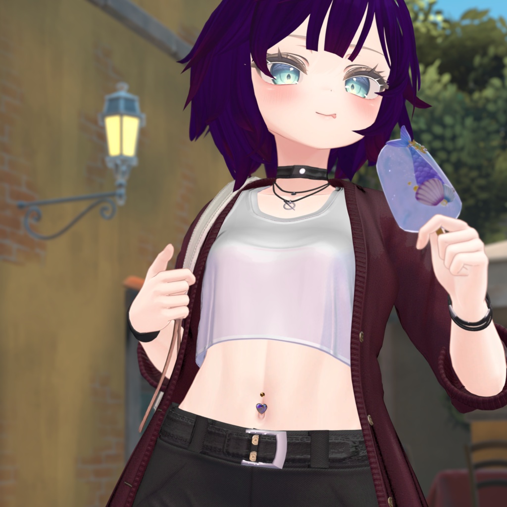 【複数アバター対応】HeartNavelPierce