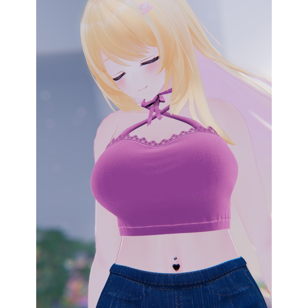 【複数アバター対応】HeartNavelPierce