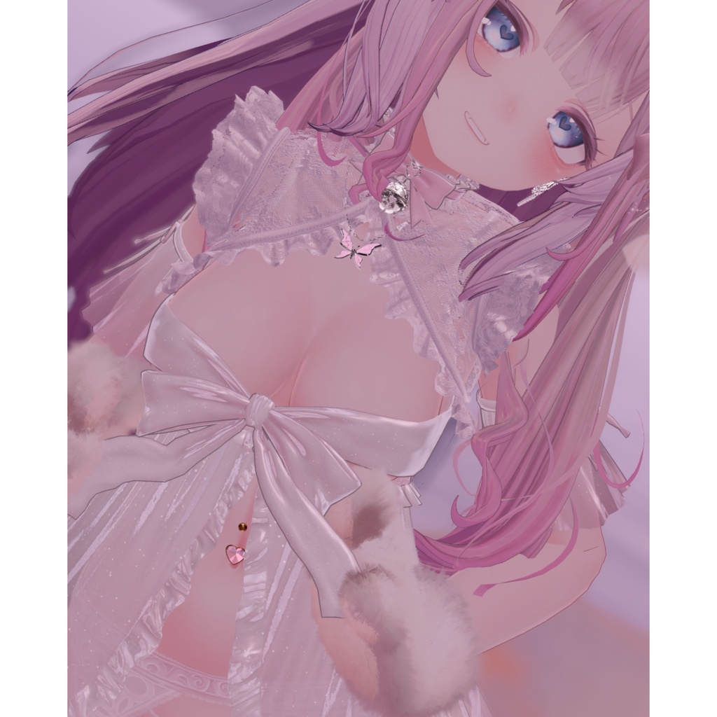 【複数アバター対応】HeartNavelPierce