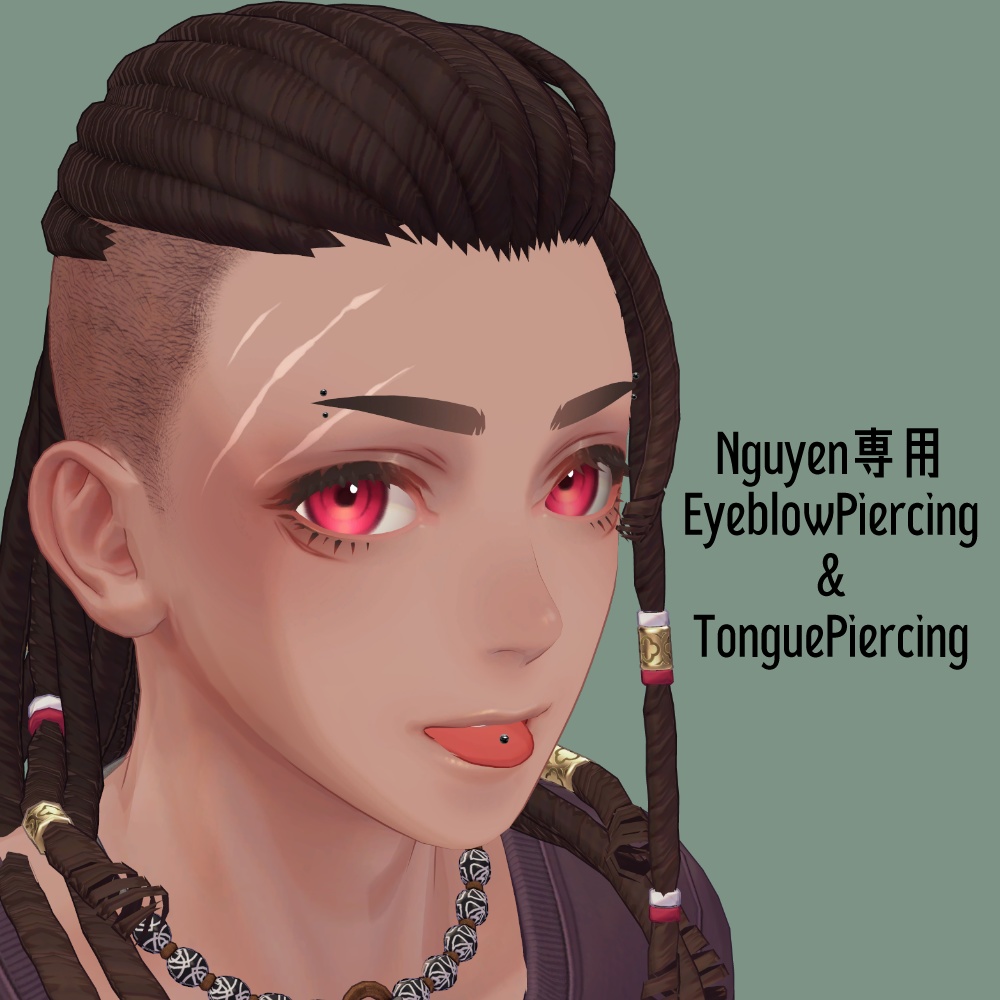 【グエン/Nguyen対応】EyeblowPiercing＆TonguePiercing