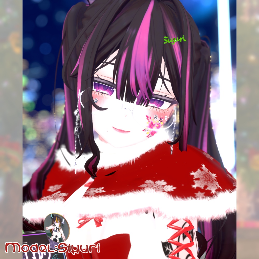 【フリーサイズ】サンタケープ&キャップ