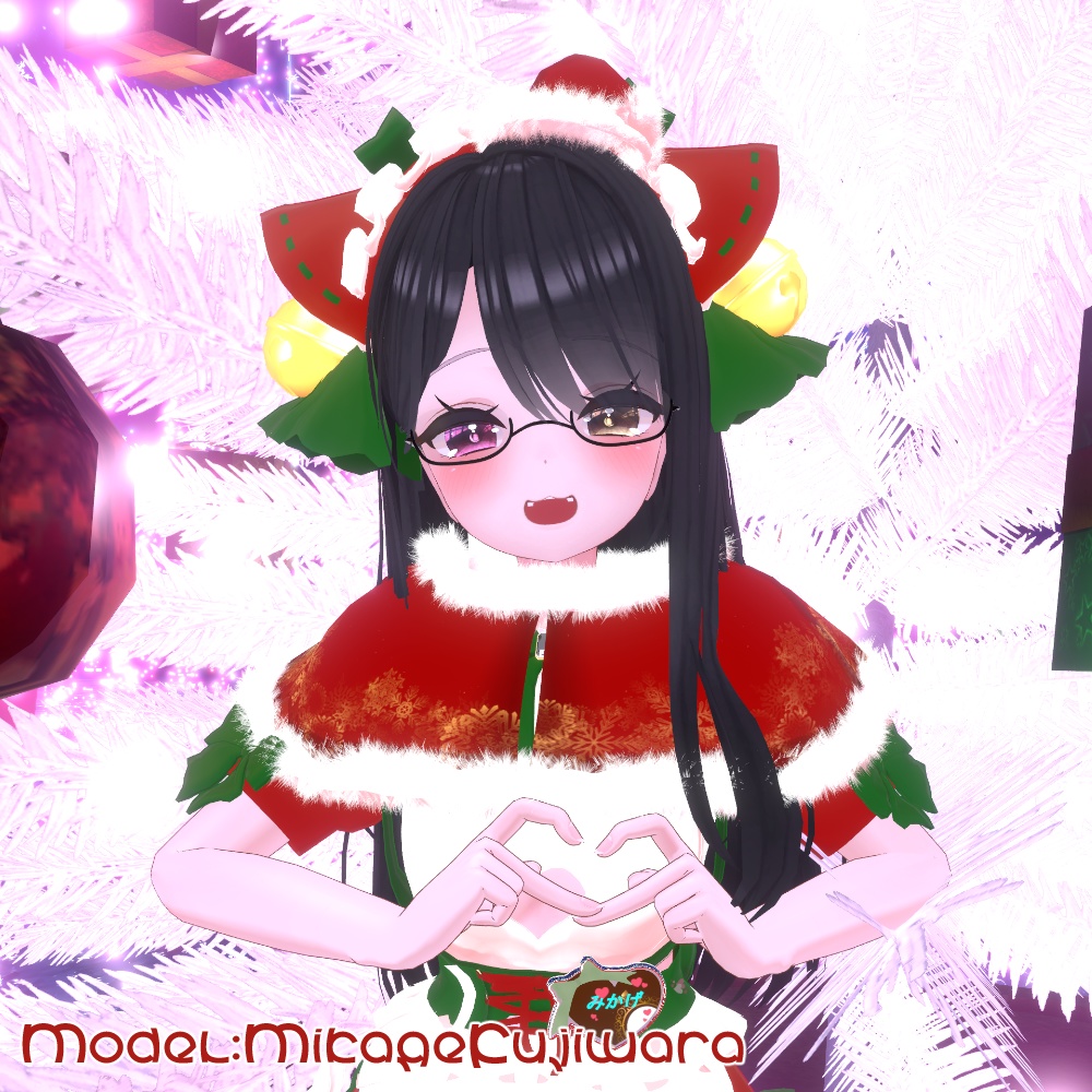 【フリーサイズ】サンタケープ&キャップ