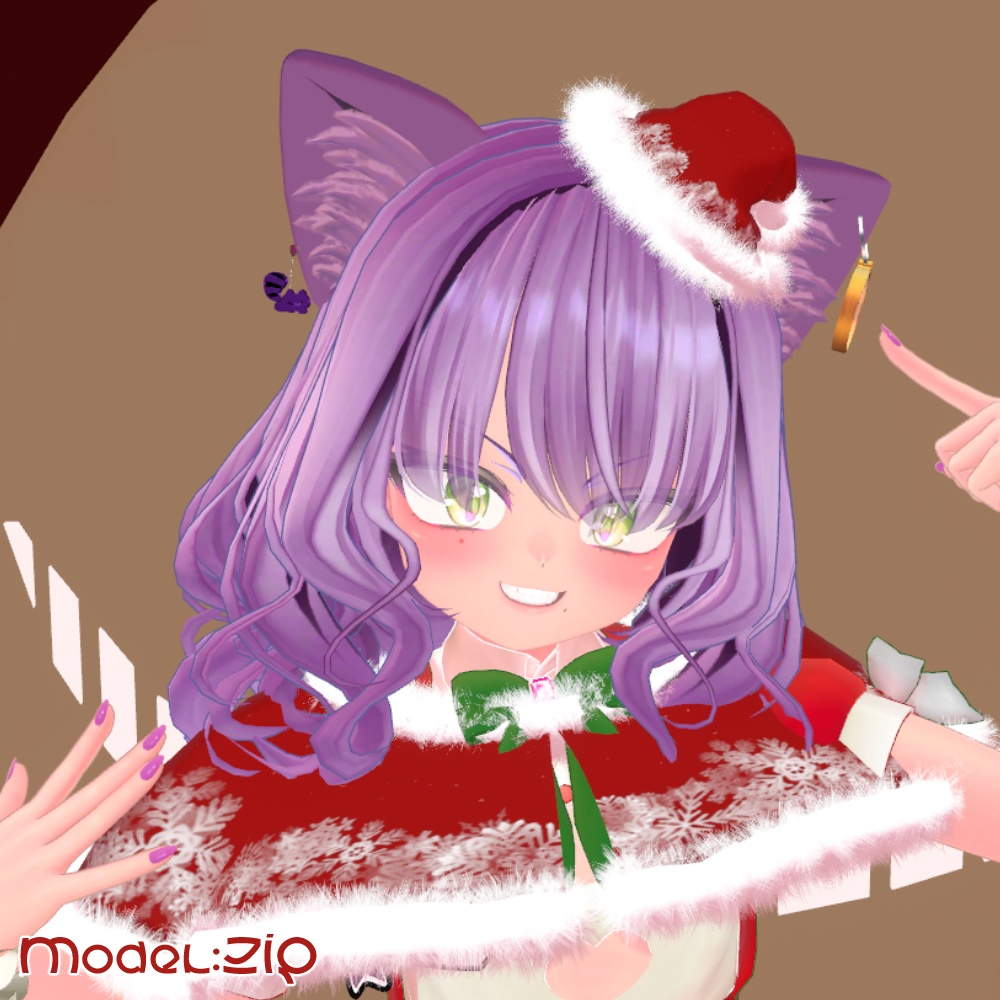 【フリーサイズ】サンタケープ&キャップ