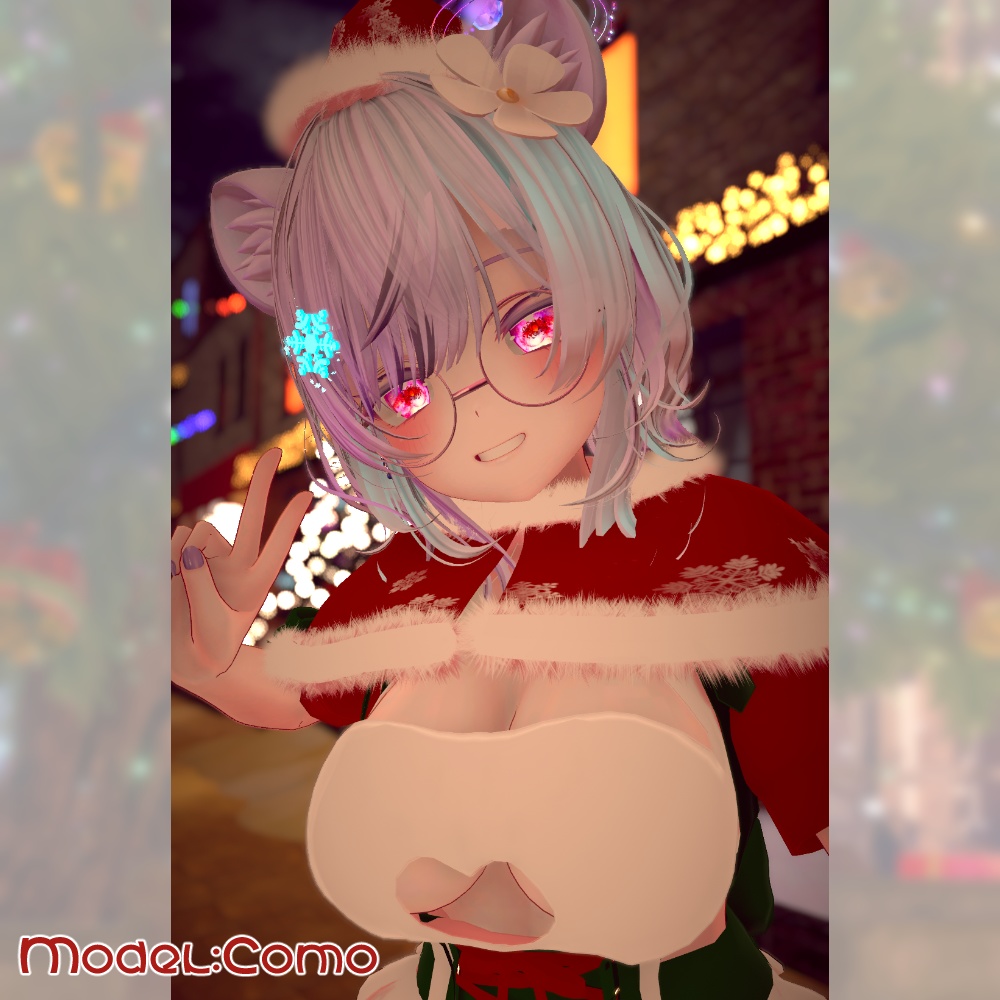 【フリーサイズ】サンタケープ&キャップ