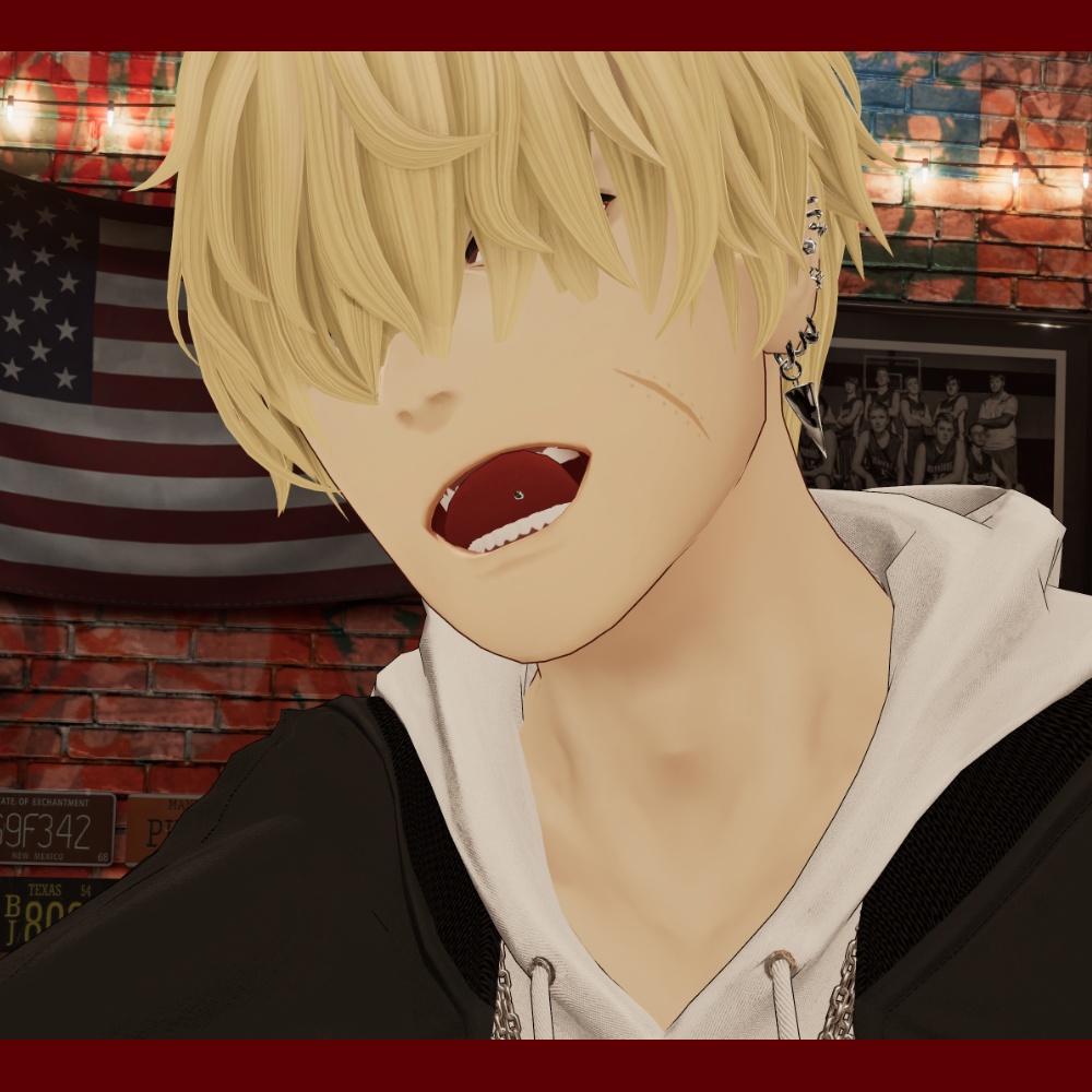 【Alies/荒洲対応】EyeblowPiercing&TonguePiercing&LipPiercing