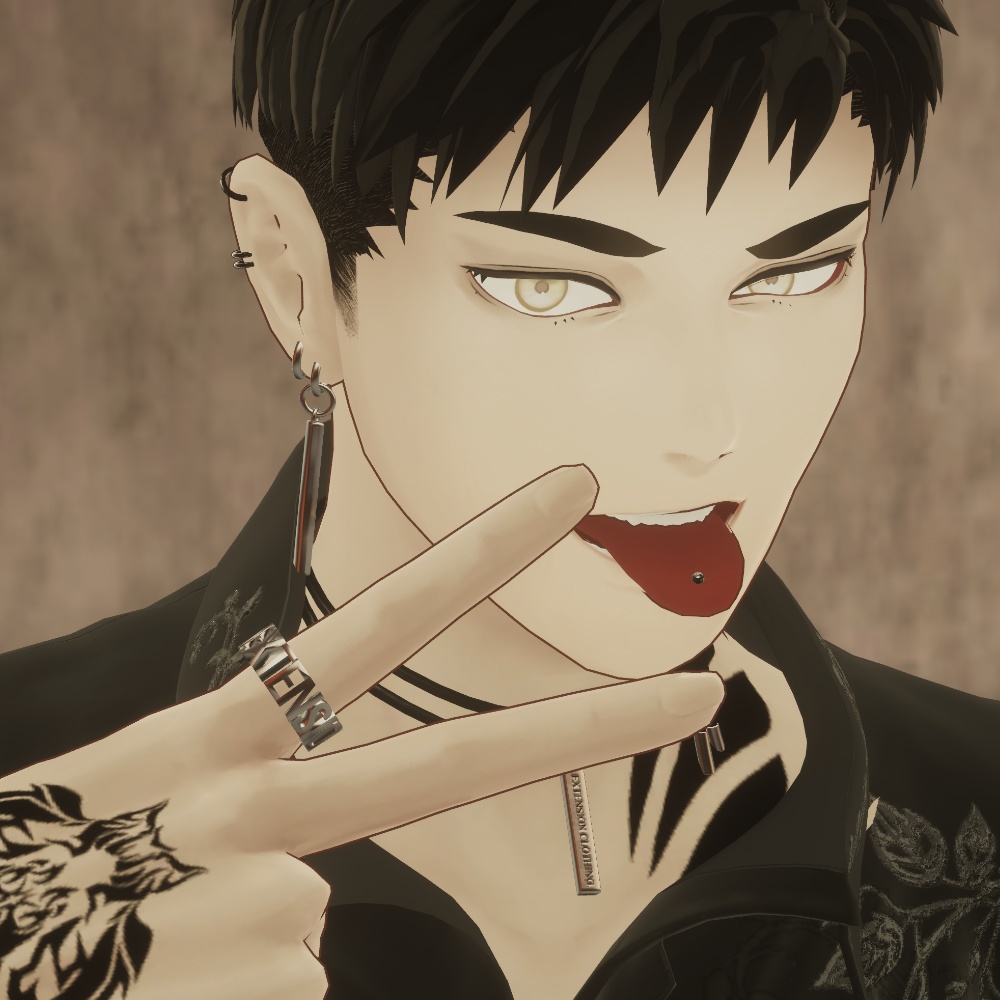 【Alies/荒洲対応】EyeblowPiercing&TonguePiercing&LipPiercing