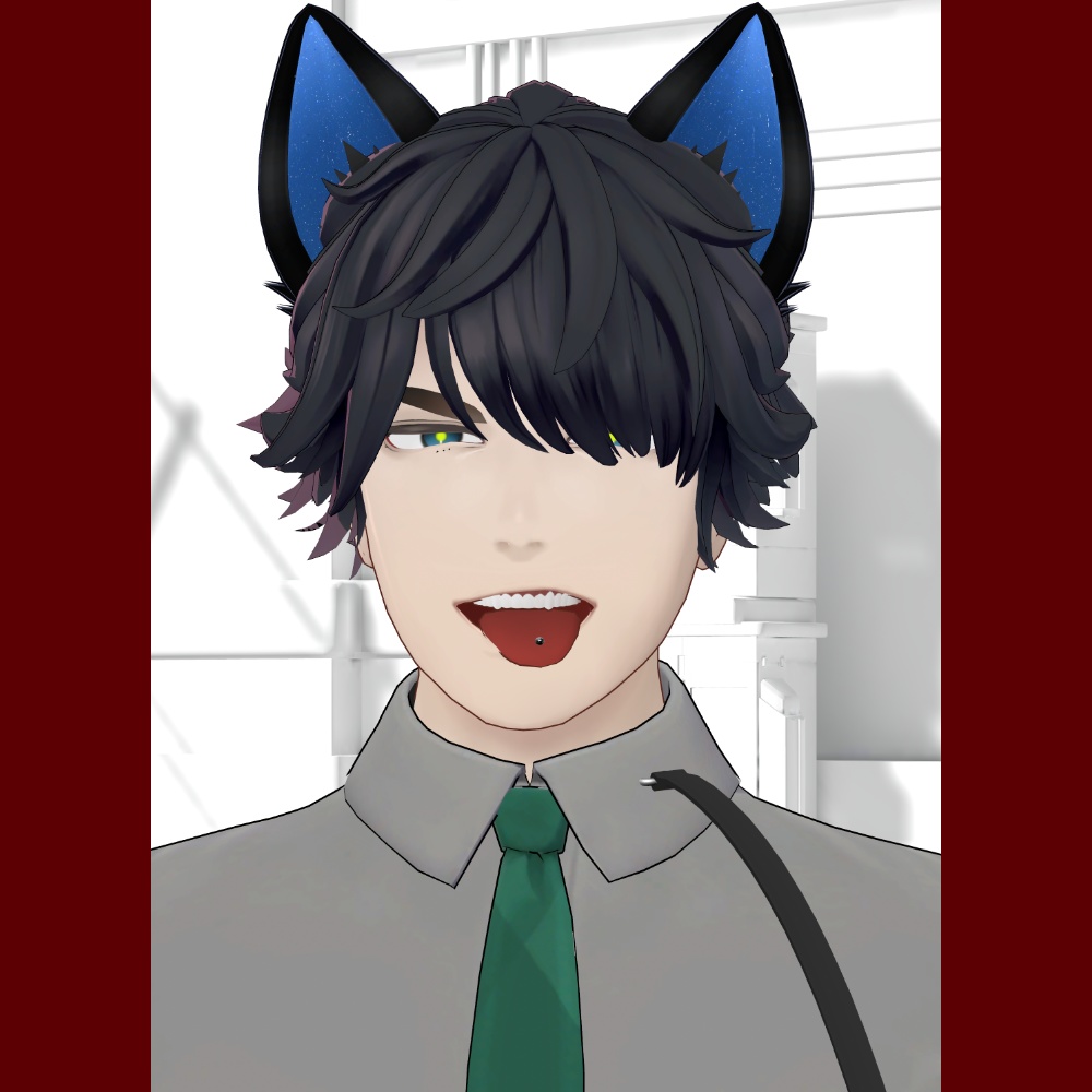 【Alies/荒洲対応】EyeblowPiercing&TonguePiercing&LipPiercing