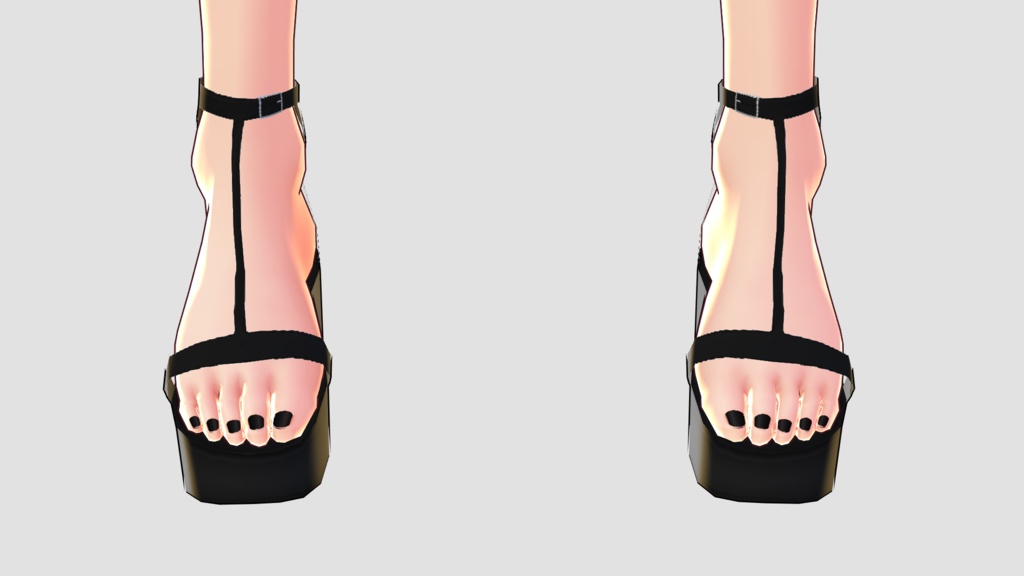 《VRoid》プラットフォームヒール | Platform Heels