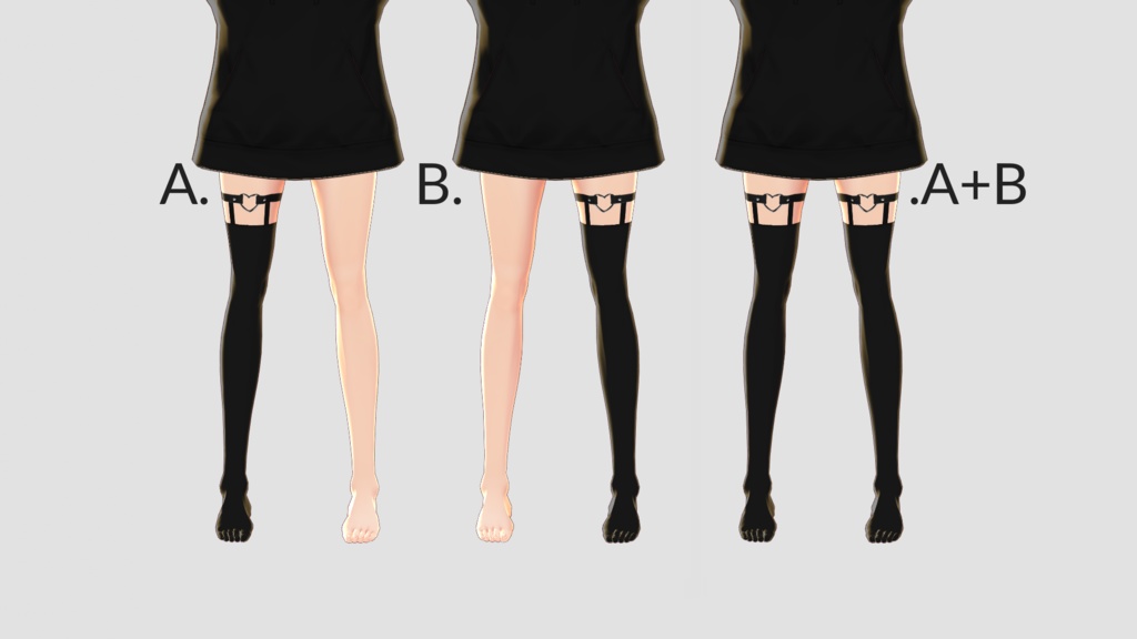 《VRoid》ガーター付きストッキング | Stockings with Garter