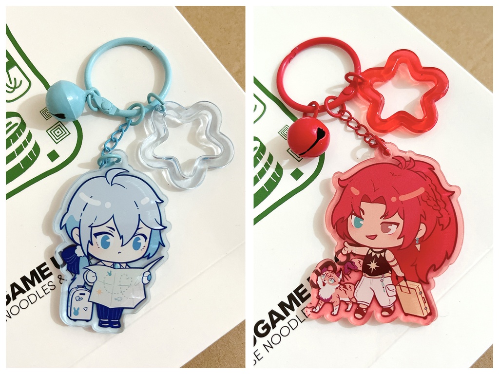 【Nu:カーニバル】世界一周!エドモンド&エンテン アクリルキーホルダー パスポートカバー