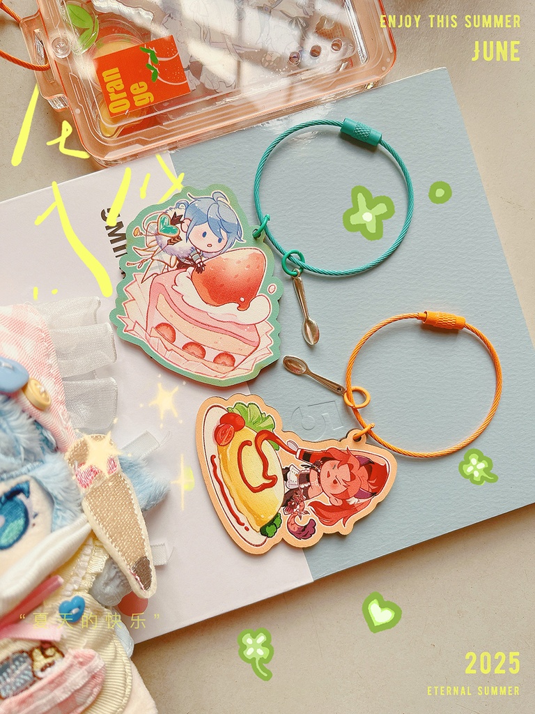 【Nu:カーニバル】おうちキッチン エンテン＆エドモンド 木製キーホルダー